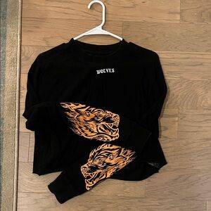 Darc Sport Black and Orange Wolves Long Sleeve Tee